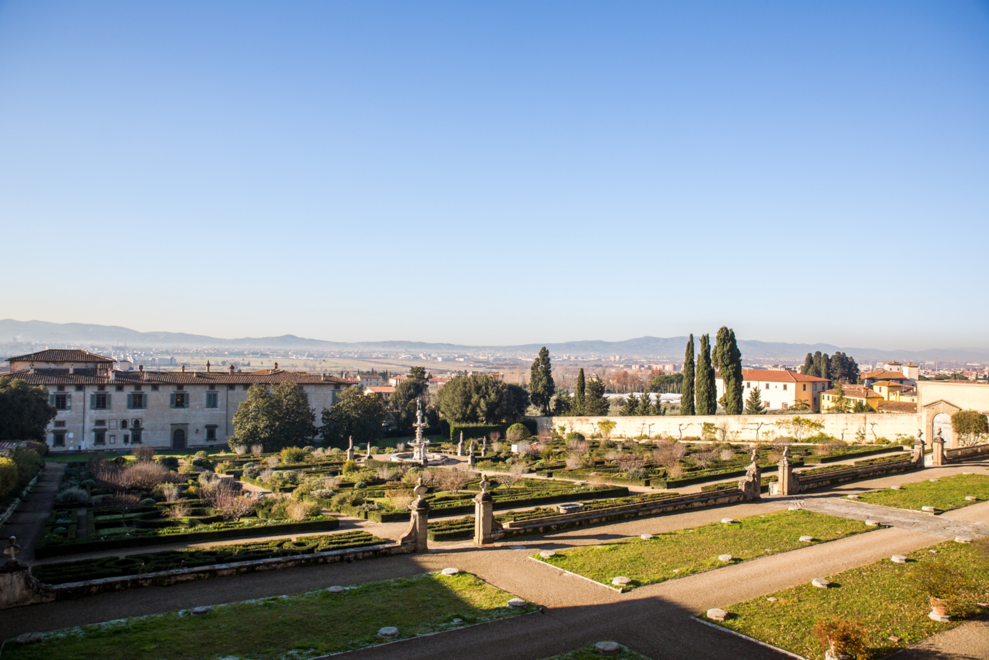 The garden of the Medici Villa di Castello