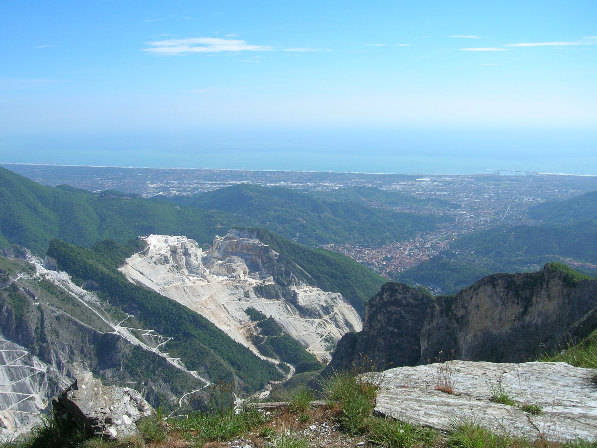 The marble quarries in Carrara