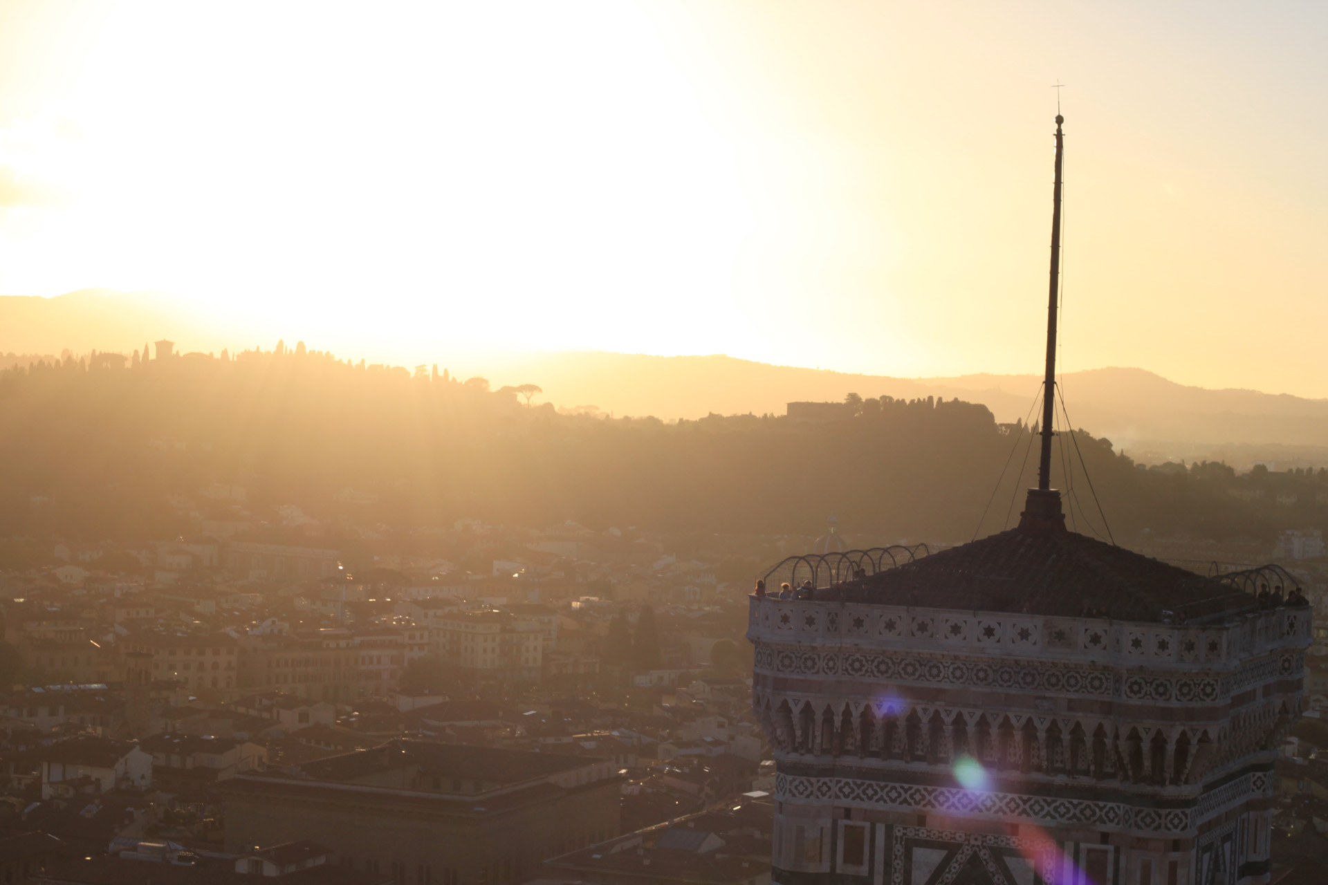 Bright horizon from the Dome of Florence