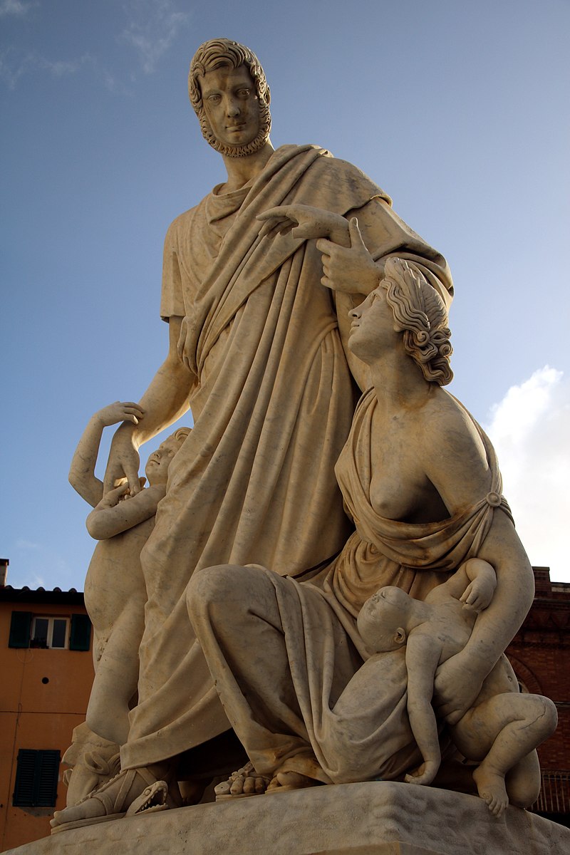 Monument to Canapone in Piazza Dante