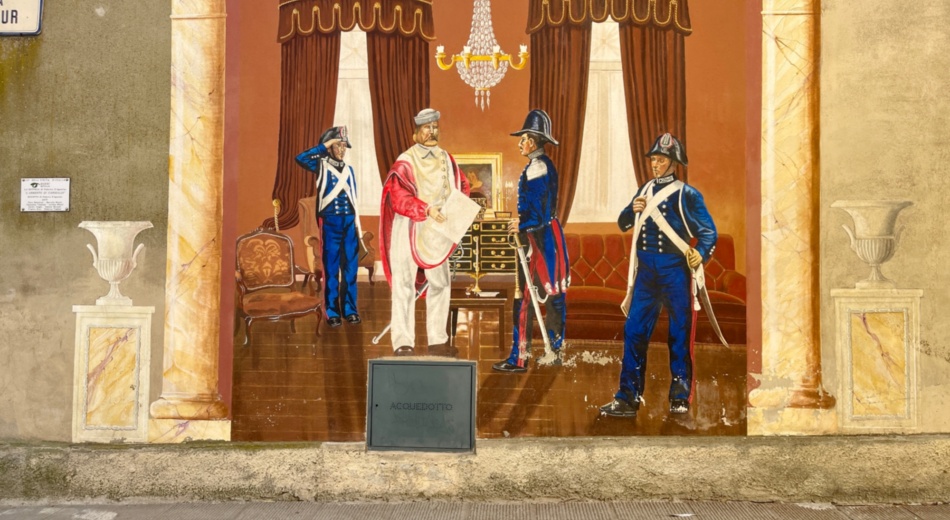 Mural of the Arrest of Garibaldi in Sinalunga