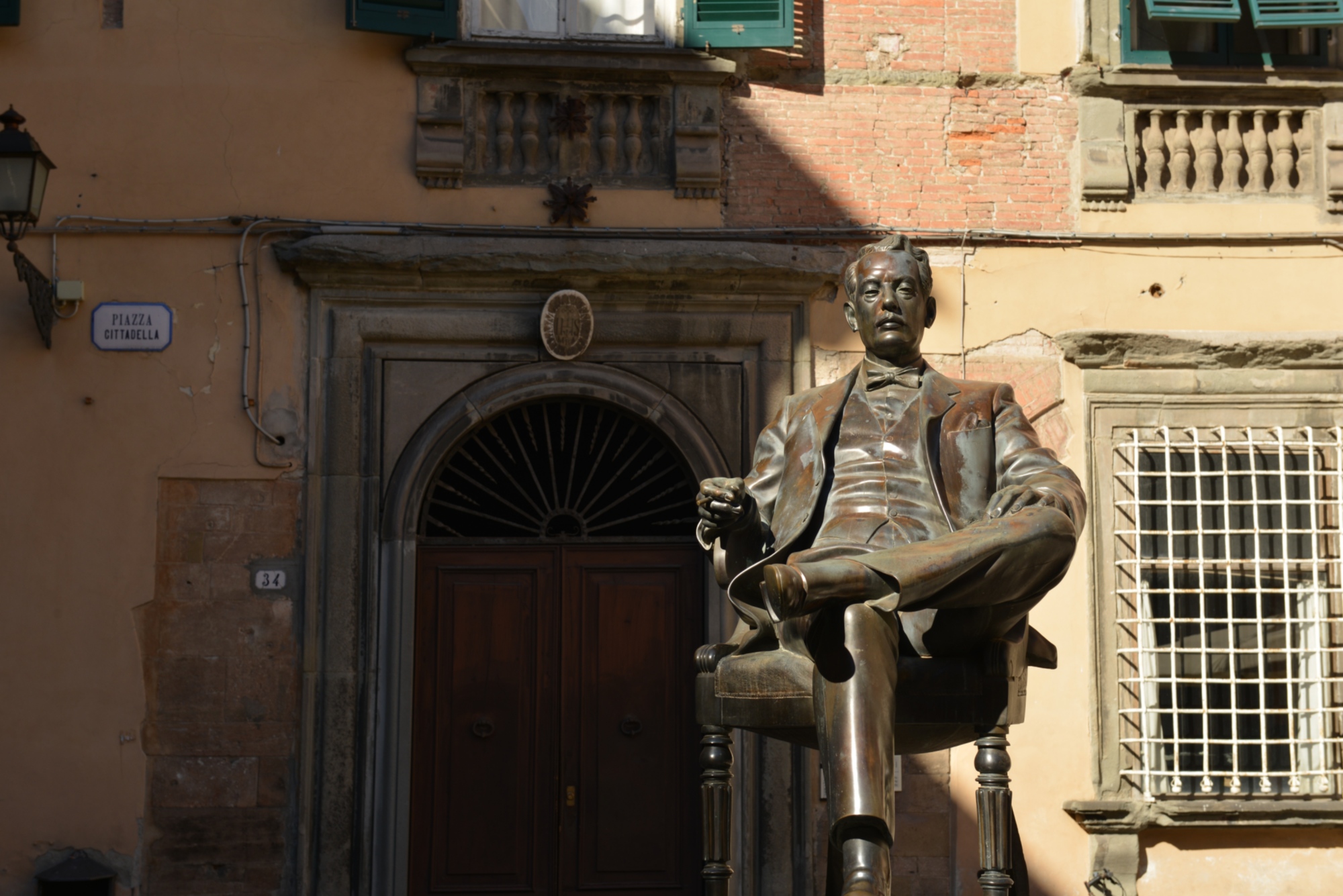 Statue of Giacomo Puccini in Lucca
