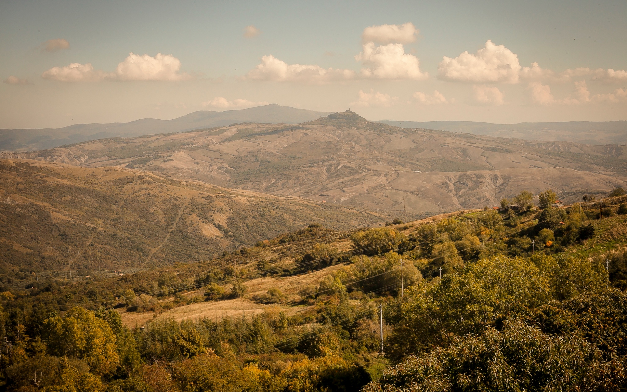 Vista de Radicofani desde Abbadia San Salvatore