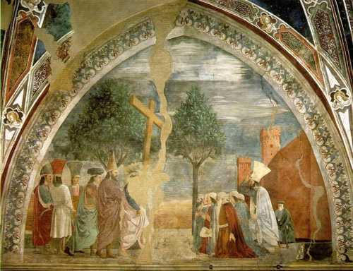 Arezzo, San Francesco interno: affreschi di Piero della Francesca (L' esaltazione della Croce)
