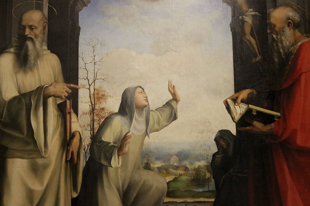 Heilige Katharina von Siena empfängt die Wundmale