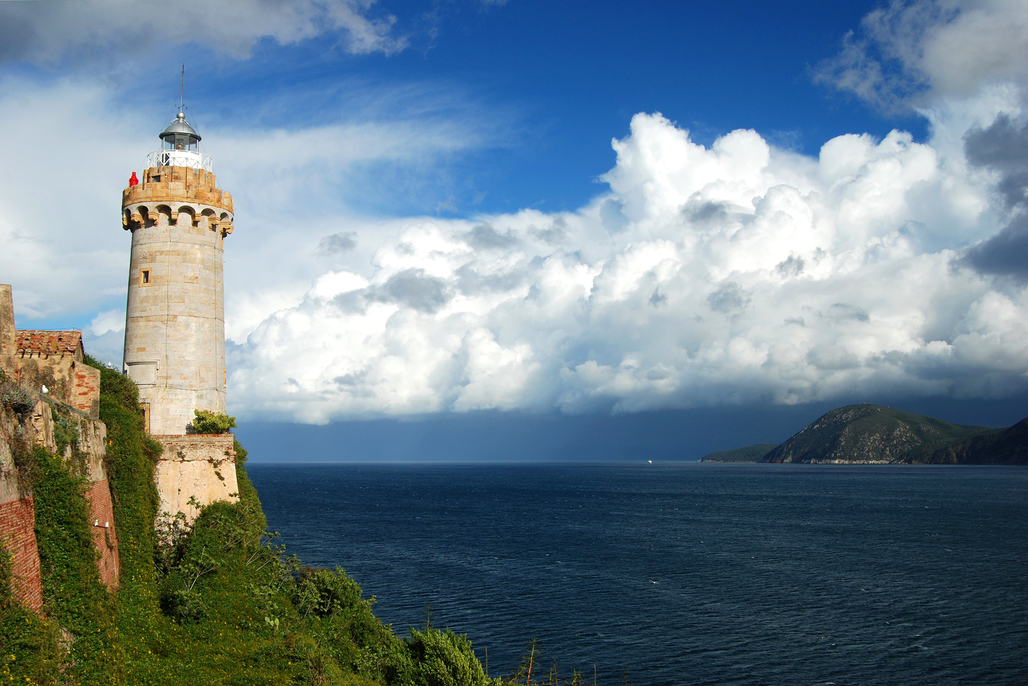 Der Leuchtturm des Forte Stella in Portoferraio, Insel Elba