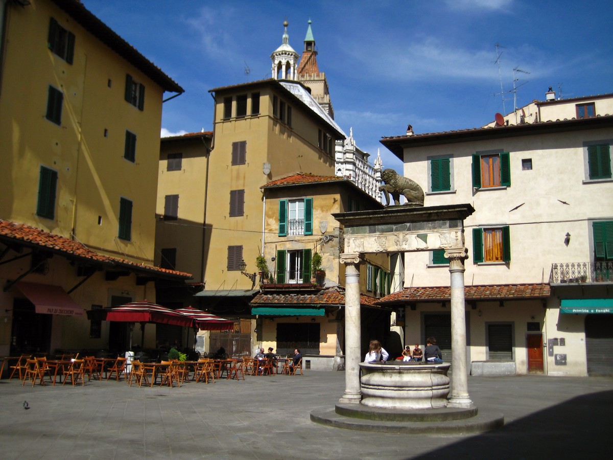One of the central squares of Pistoia