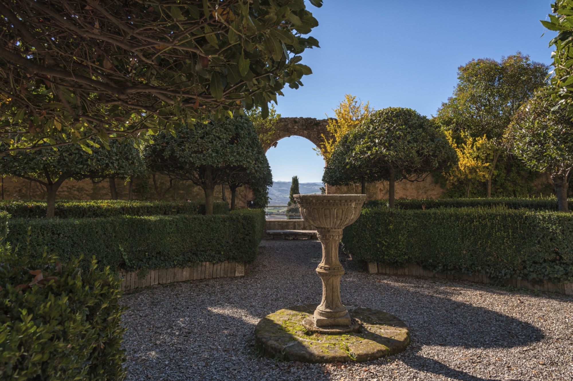 Der italienische Renaissance-Garten des Palazzo Piccolomini, Pienza