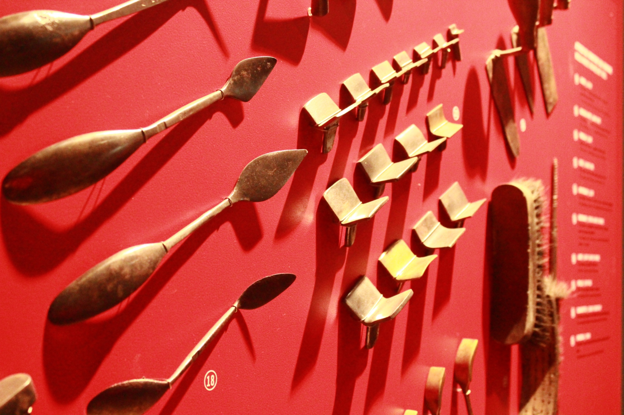 Display of tools at MAGMA, Museum of Cast Iron Arts in Follonica