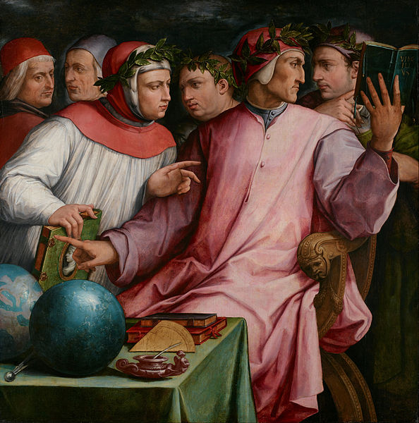Retrato de seis poetas Toscanos de Giorgio Vasari