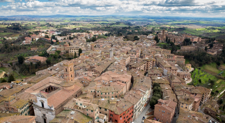 Siena & surrounding hills from the top of Torre del Mangia