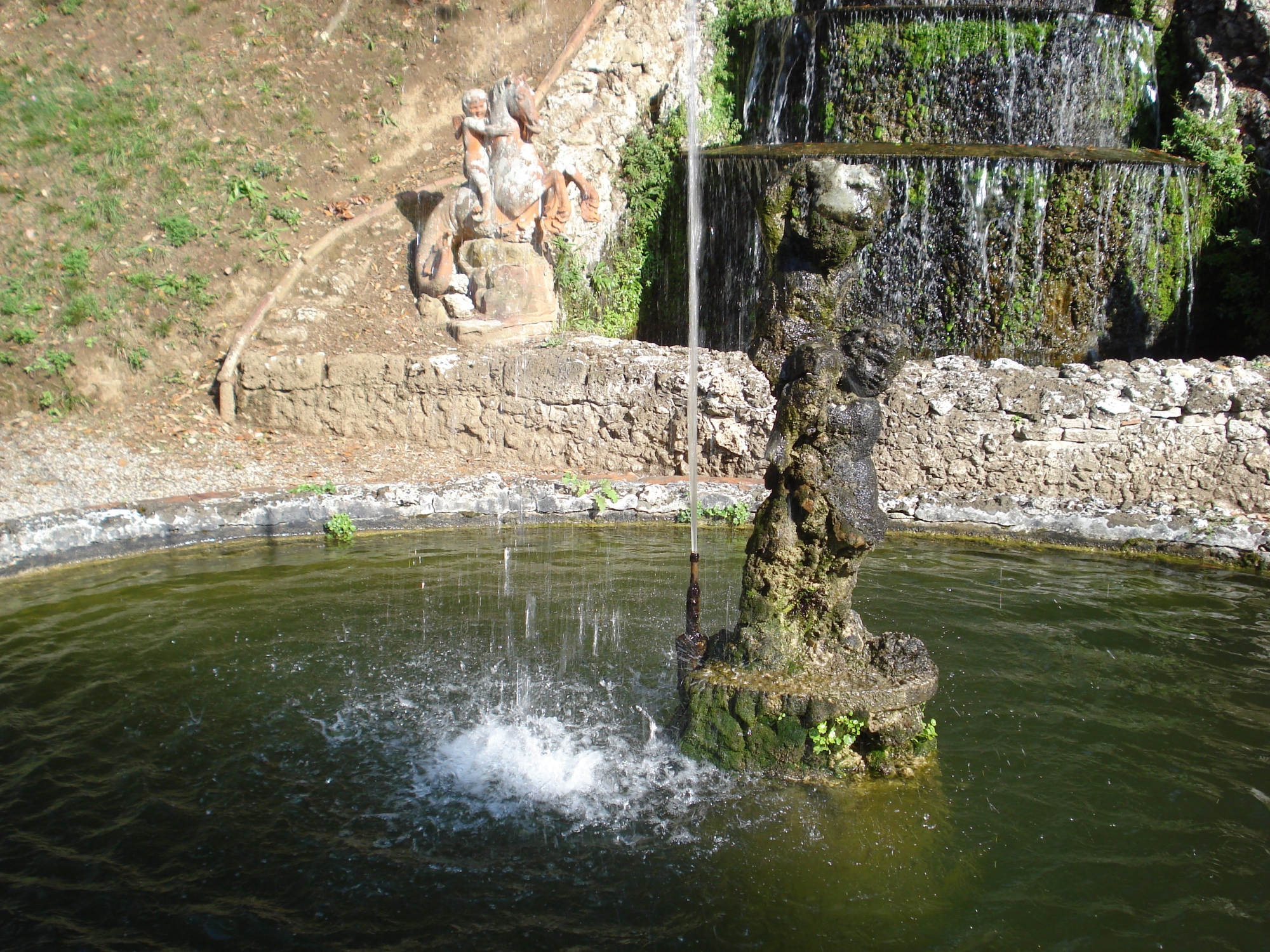 One of the fountains at Villa Oliva in San Pancrazio