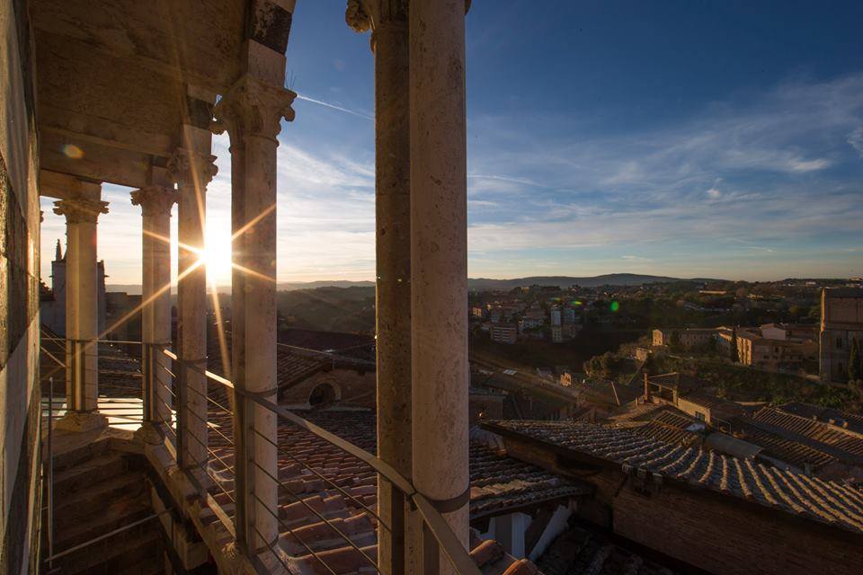 La vista su Siena dalla Porta del Cielo La vista su Siena dalla Porta del Cielo