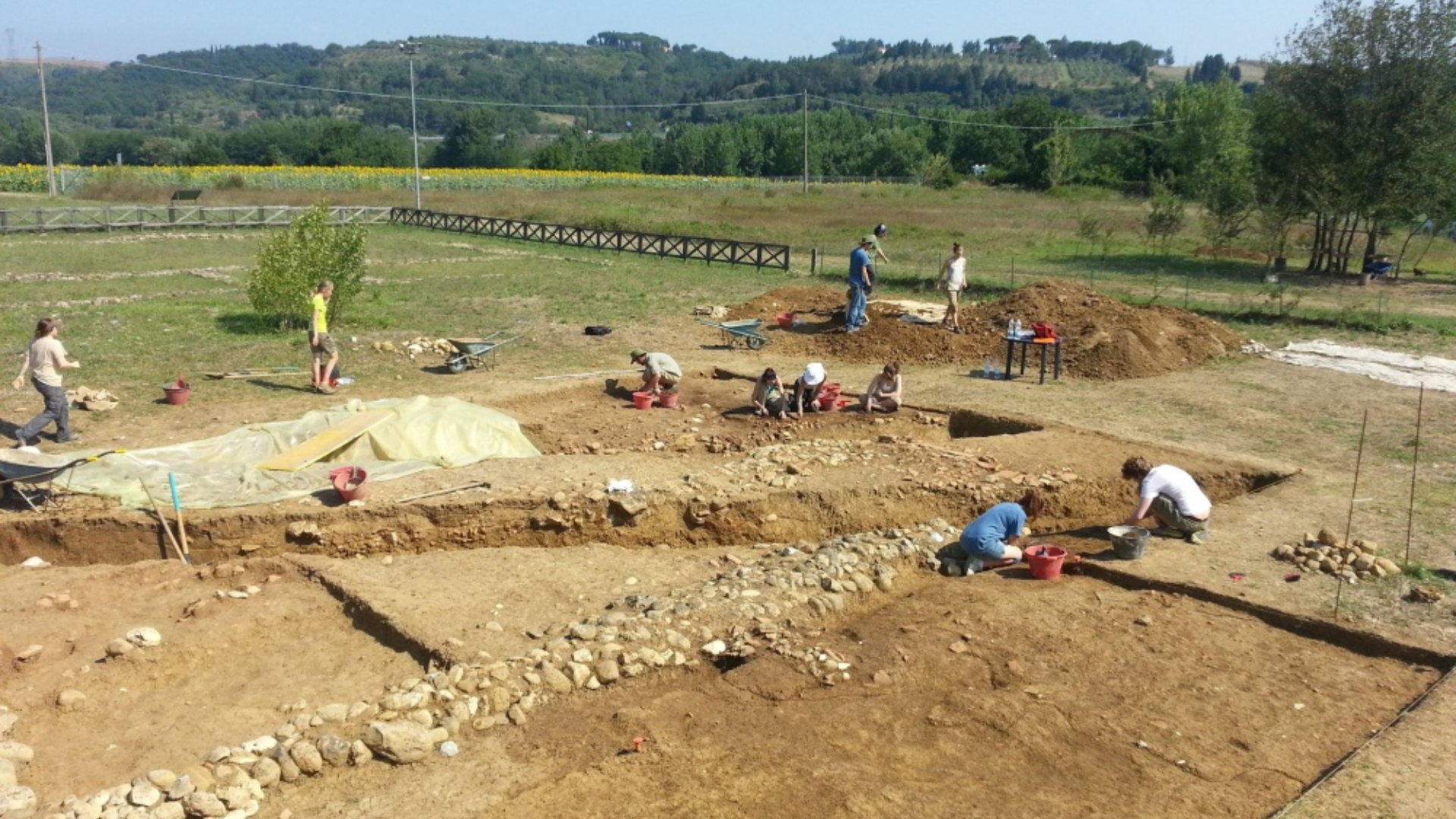 Archäologische Ausgrabungen der römischen Villa in Montelupo Fiorentino