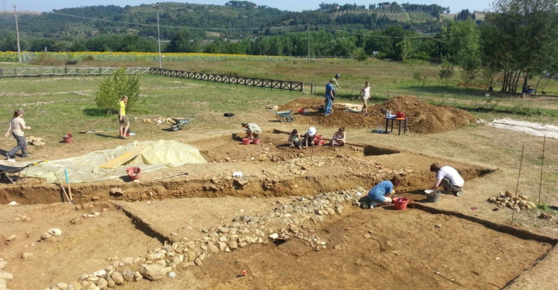 Archäologische Ausgrabungen der römischen Villa in Montelupo Fiorentino