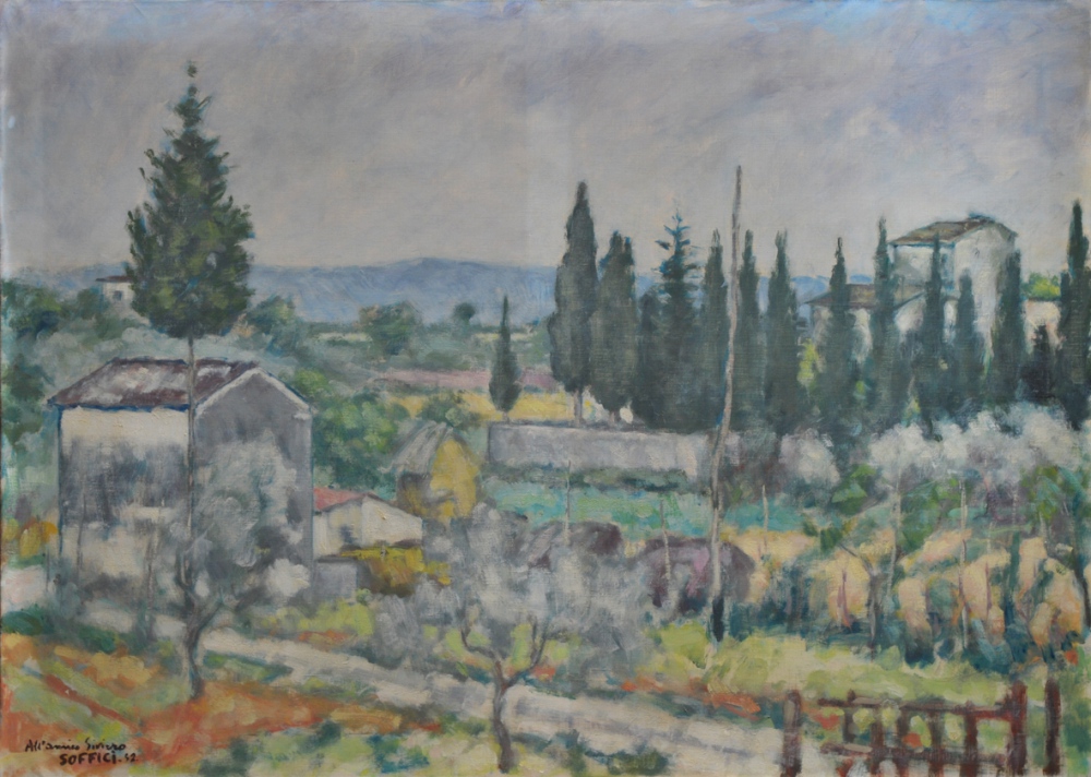 A. Soffici, Paisaje Toscano, 1952, Museo Casa Rodolfo Siviero