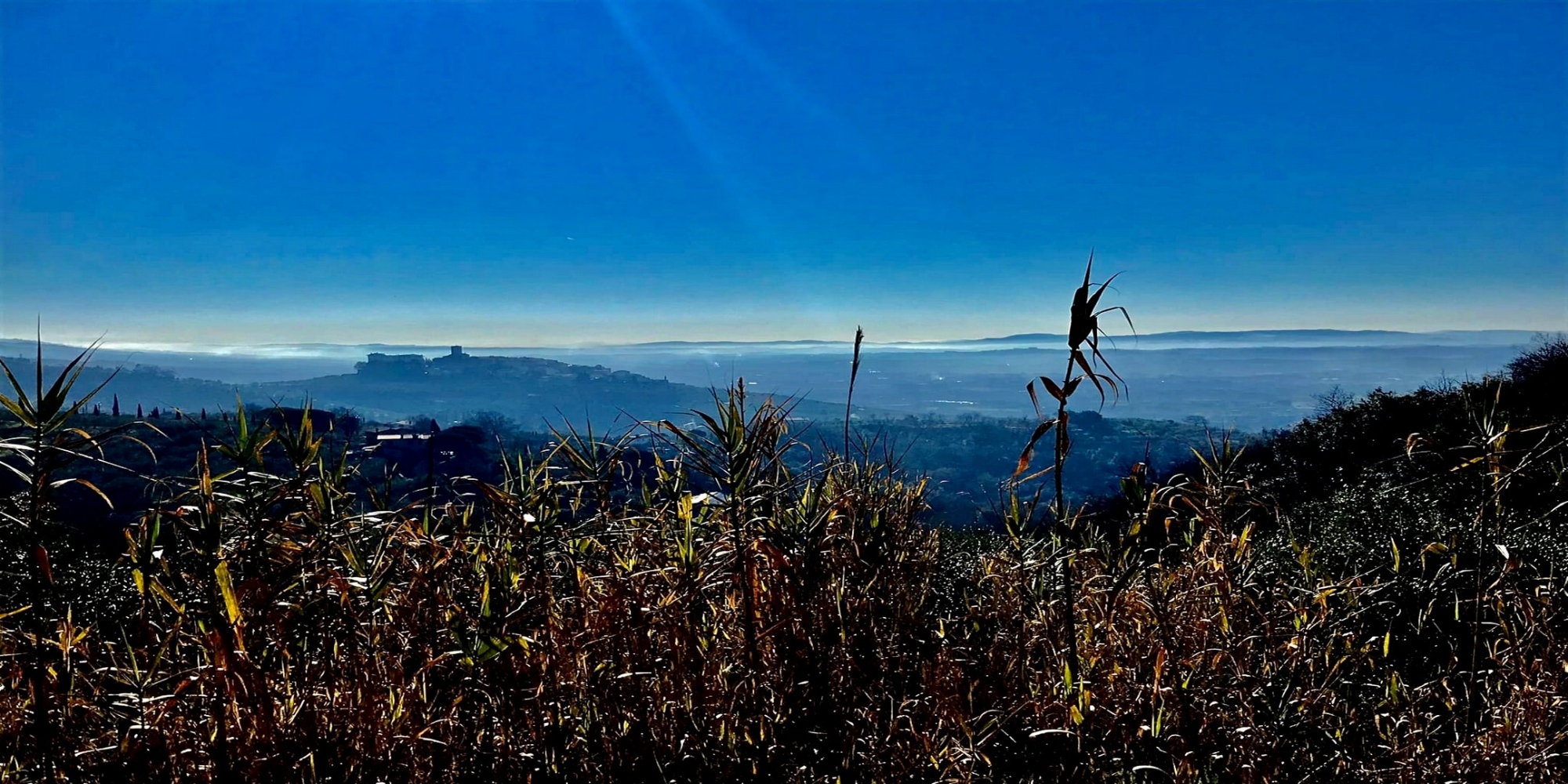 Hiking with a view of the Valdinievole panorama