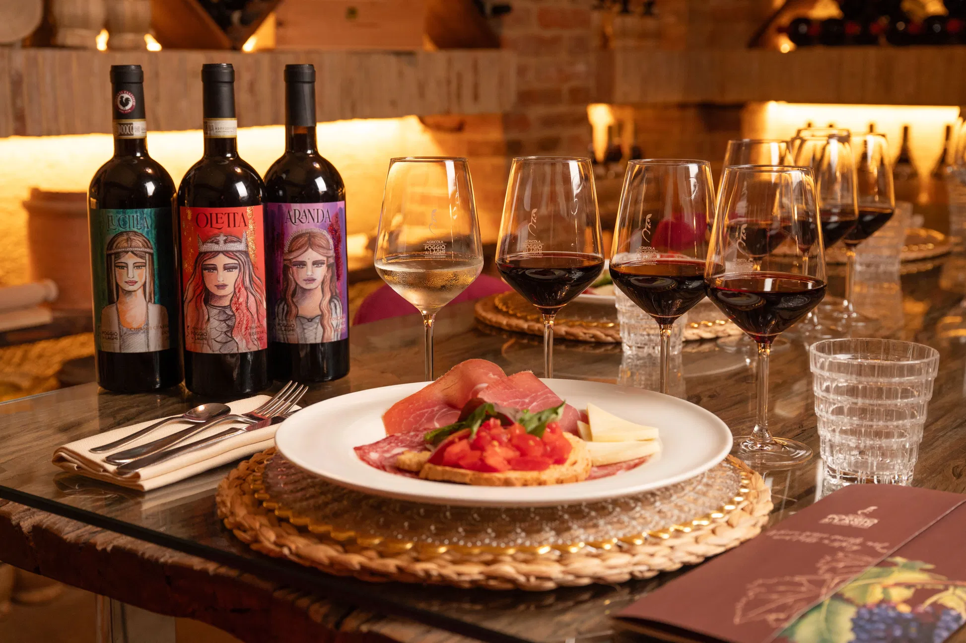 Dinner with wine tasting at the Poggio ai Laghi winery