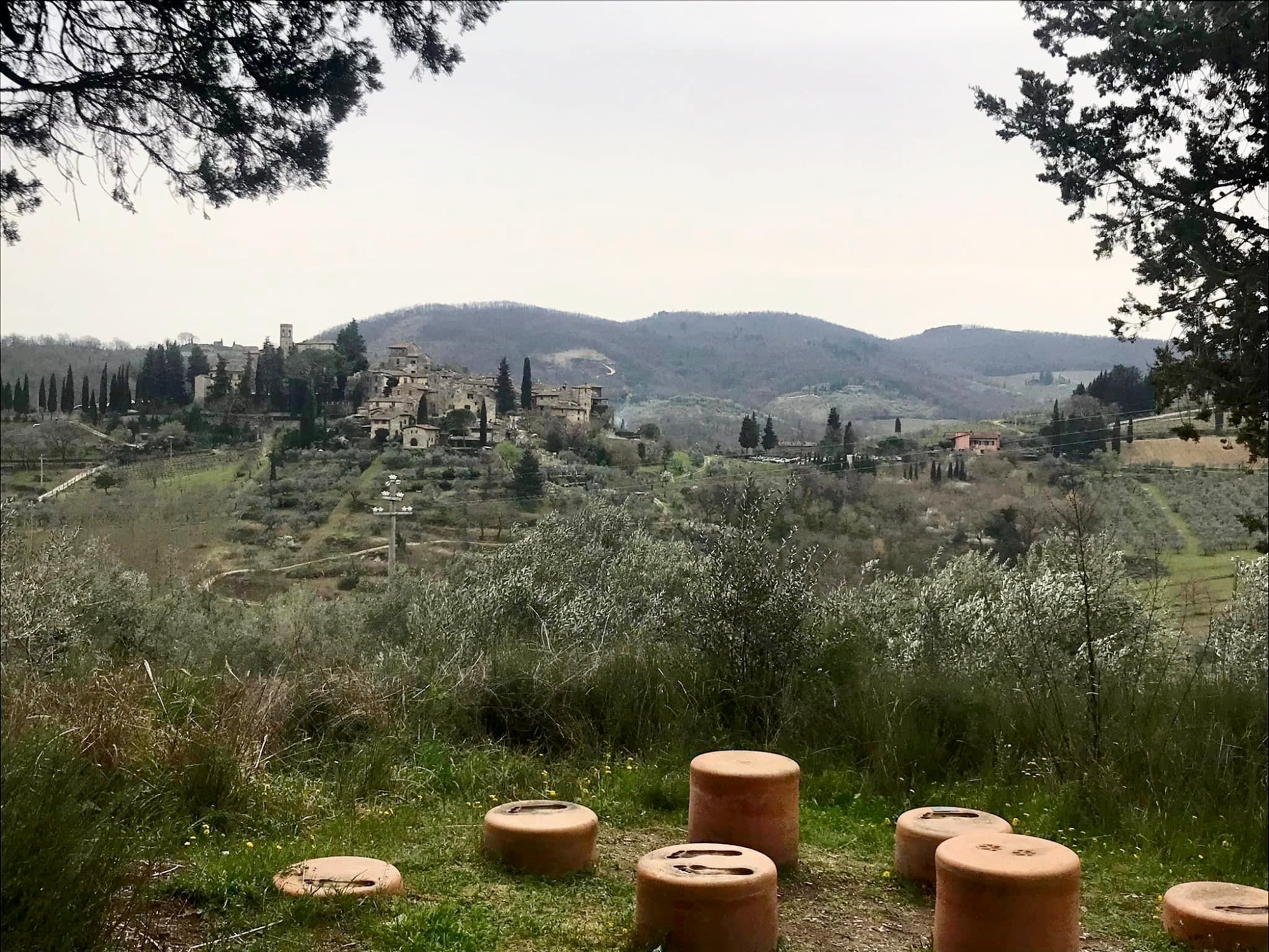 Paesaggio del Chianti verso Montefioralle – Sentieri del Chianti