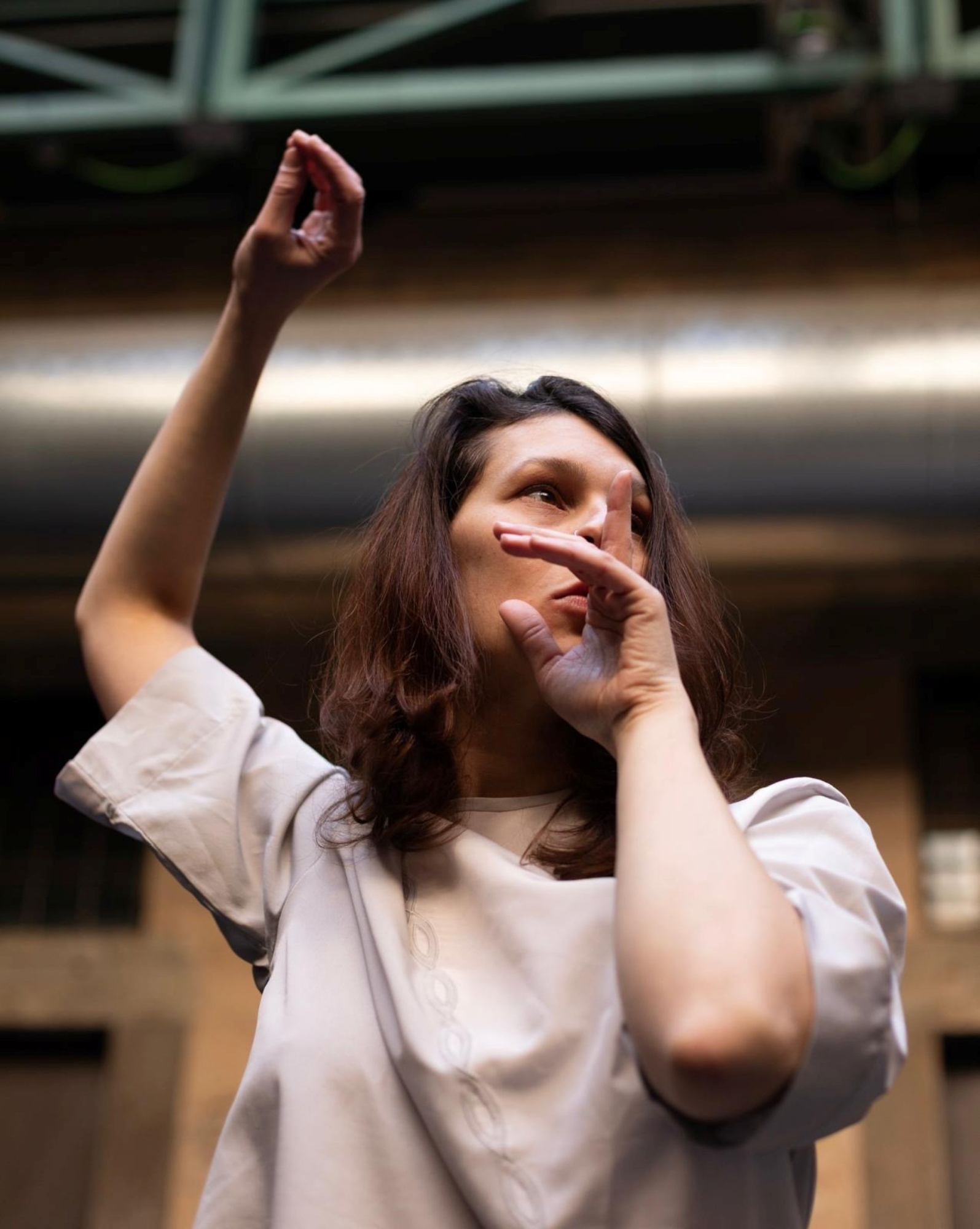 Una ballerina durante lo spettacolo