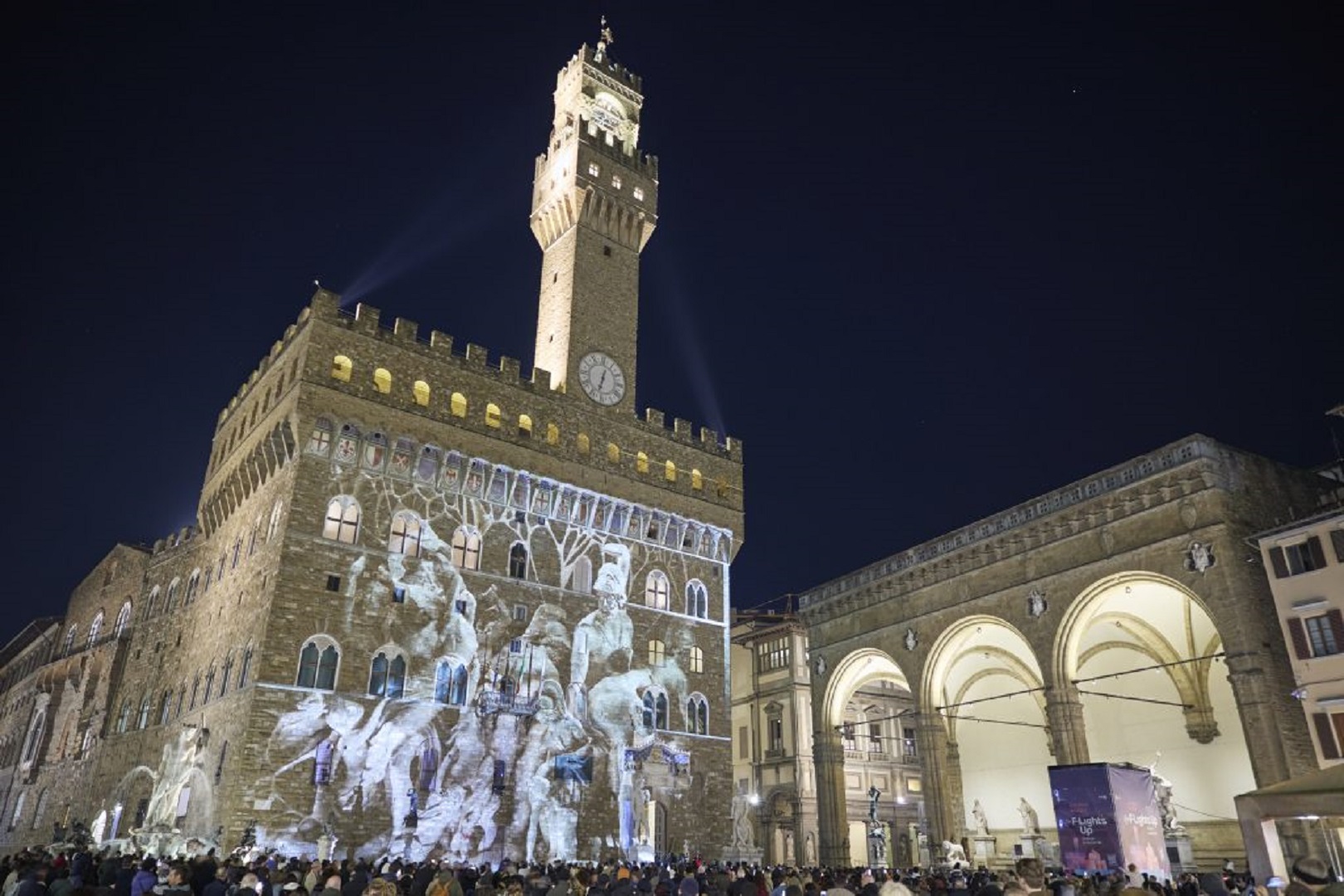 Videomapping su Palazzo Vecchio