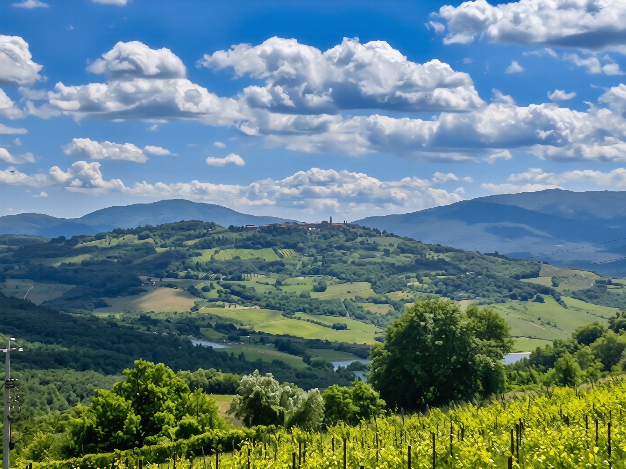 Vista panoramica dal trekking