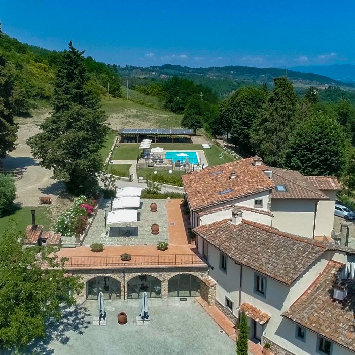 The village of Villa Cellaia in the heart of Mugello in Tuscany The village of Villa Cellaia in the heart of Mugello in Tuscany