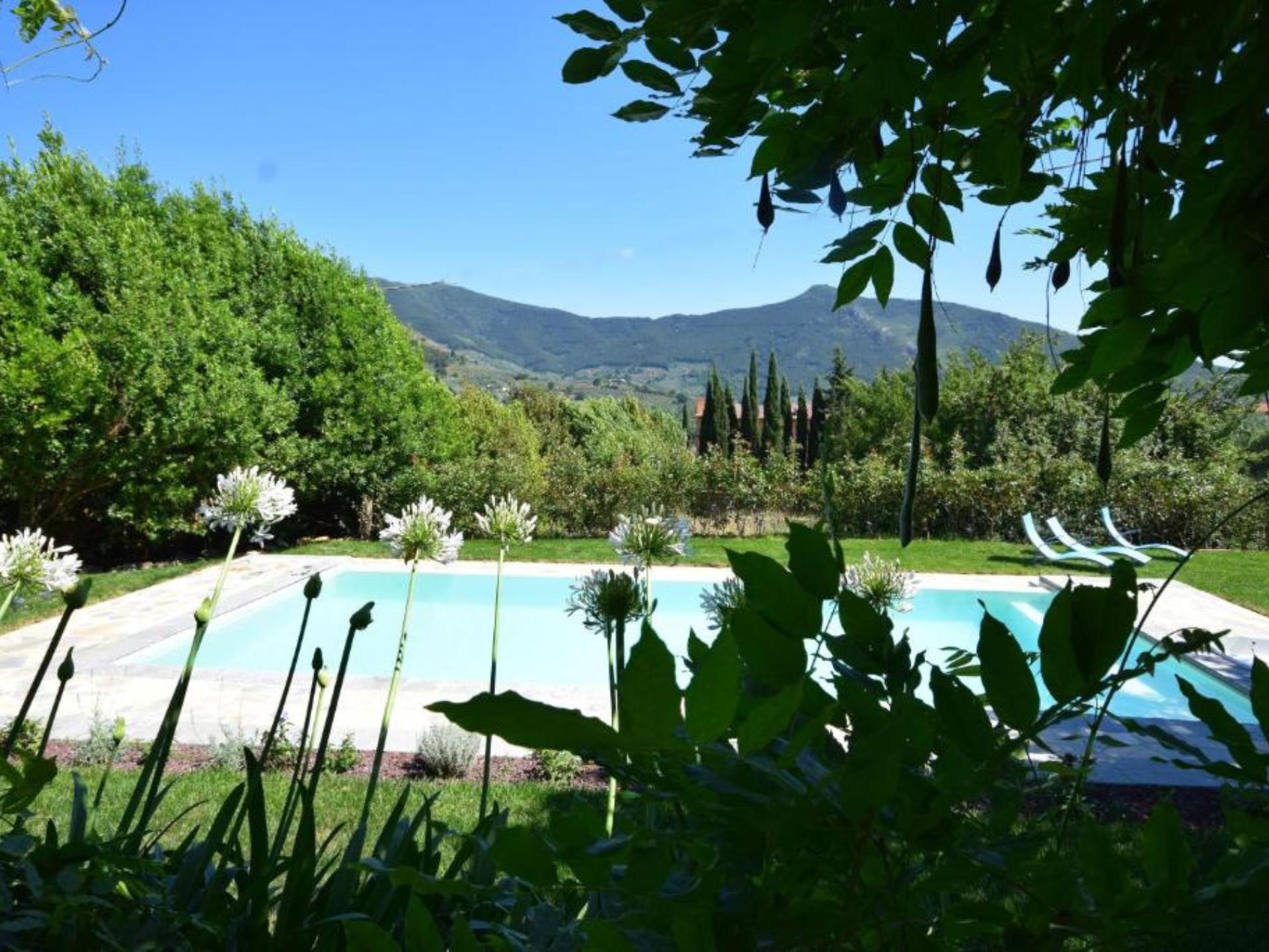 La piscina esterna dell'agriturismo Al Palazzaccio