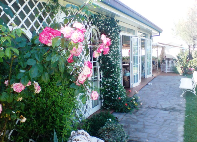 Flowers on external doors 