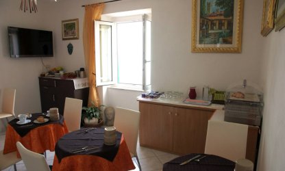 La sala colazione del B&B AIRONE all'isola del Giglio