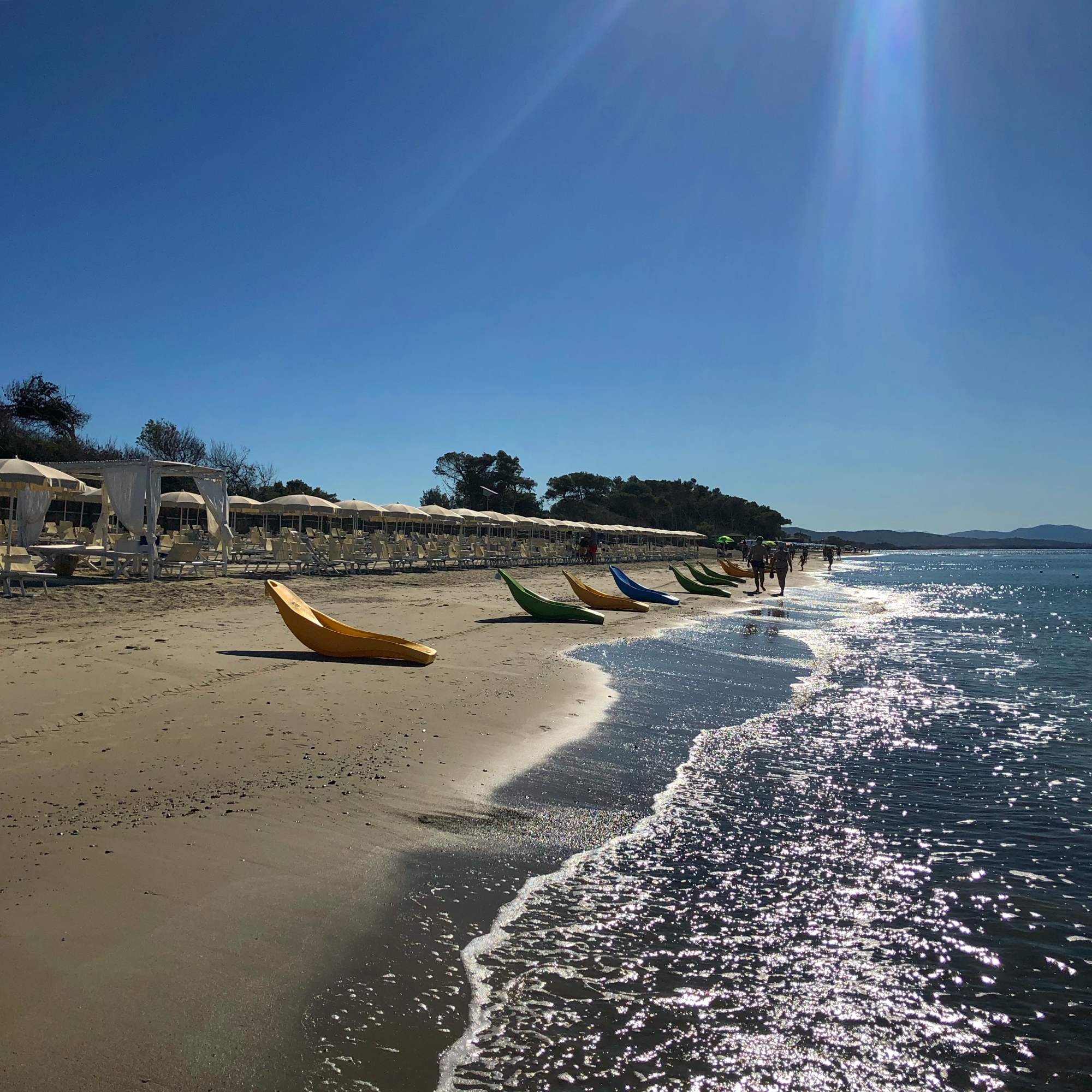Un dettaglio della spiaggia del bagno La Capannina