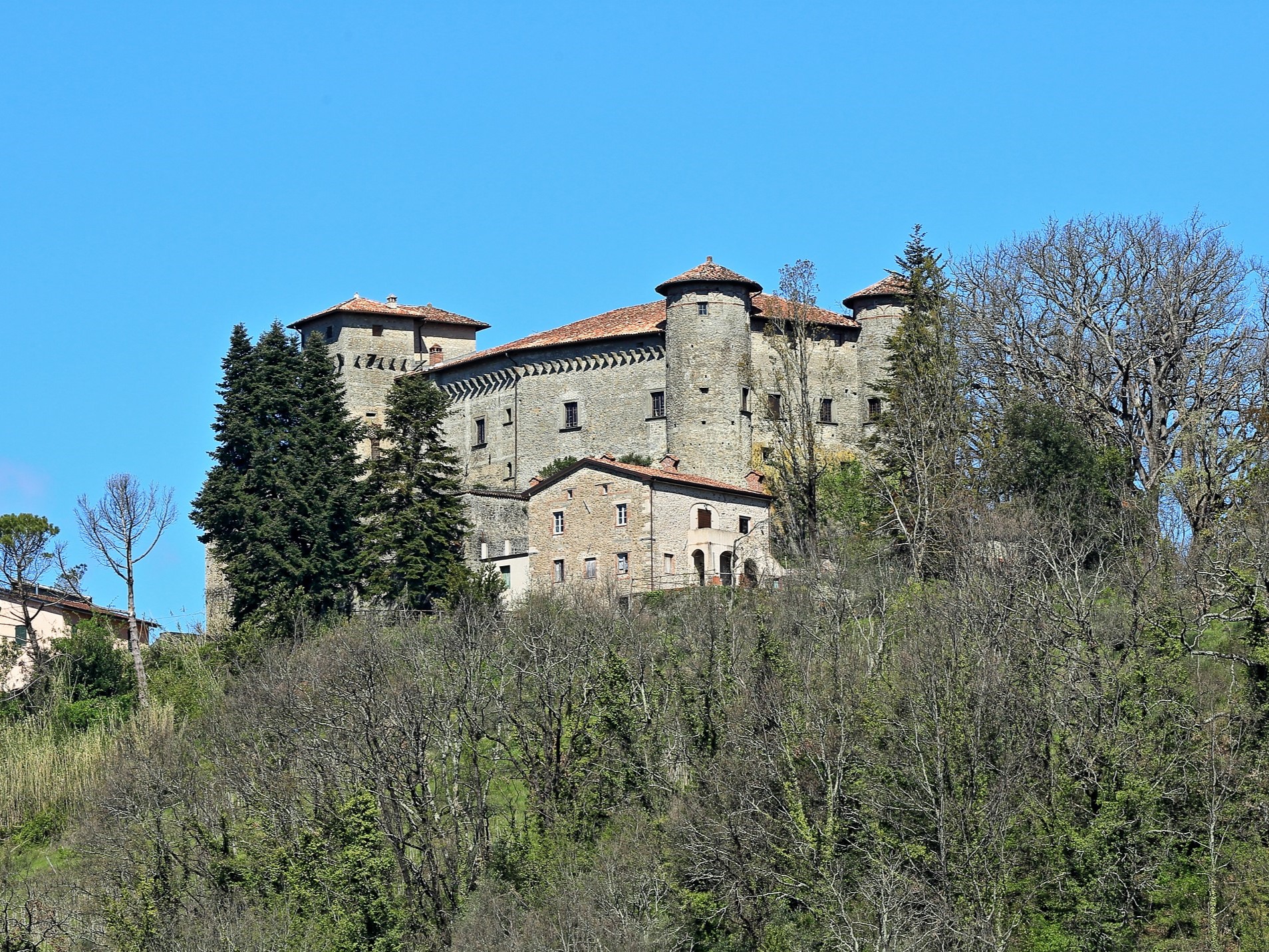 View of Malaspina Castle in Monti