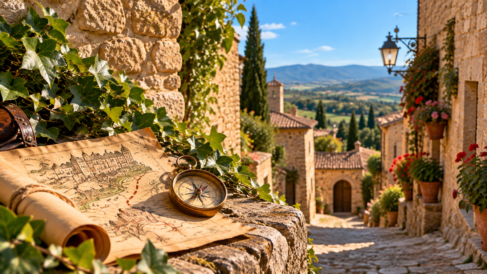 Una torcia e una mappa per le vie del borgo di Casale Marittimo