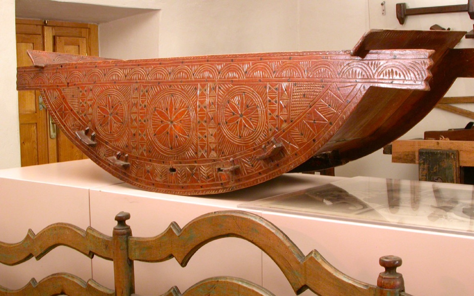 The Bratto cradle at the Ethnographic Museum of Lunigiana