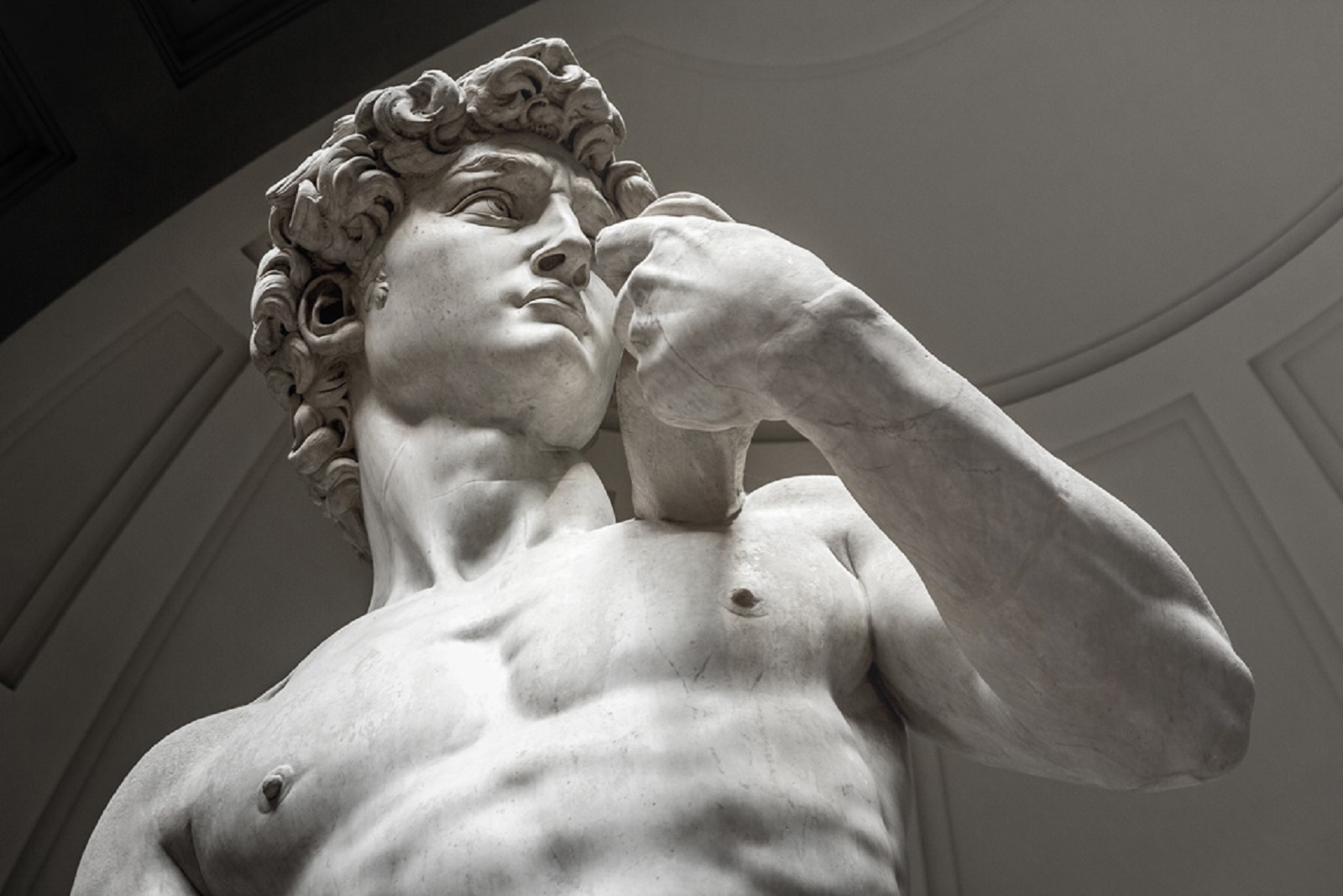 El David de Miguel Ángel en la Galería de la Academia de Florencia