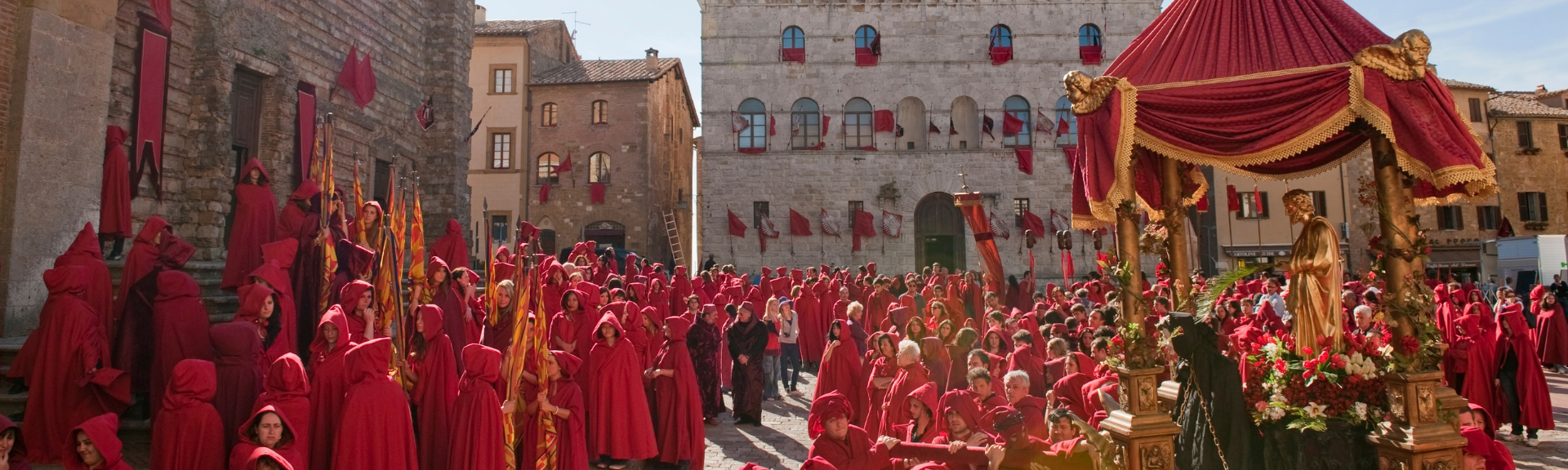 Piazza Grande Montepulciano durante le riprese di New Moon