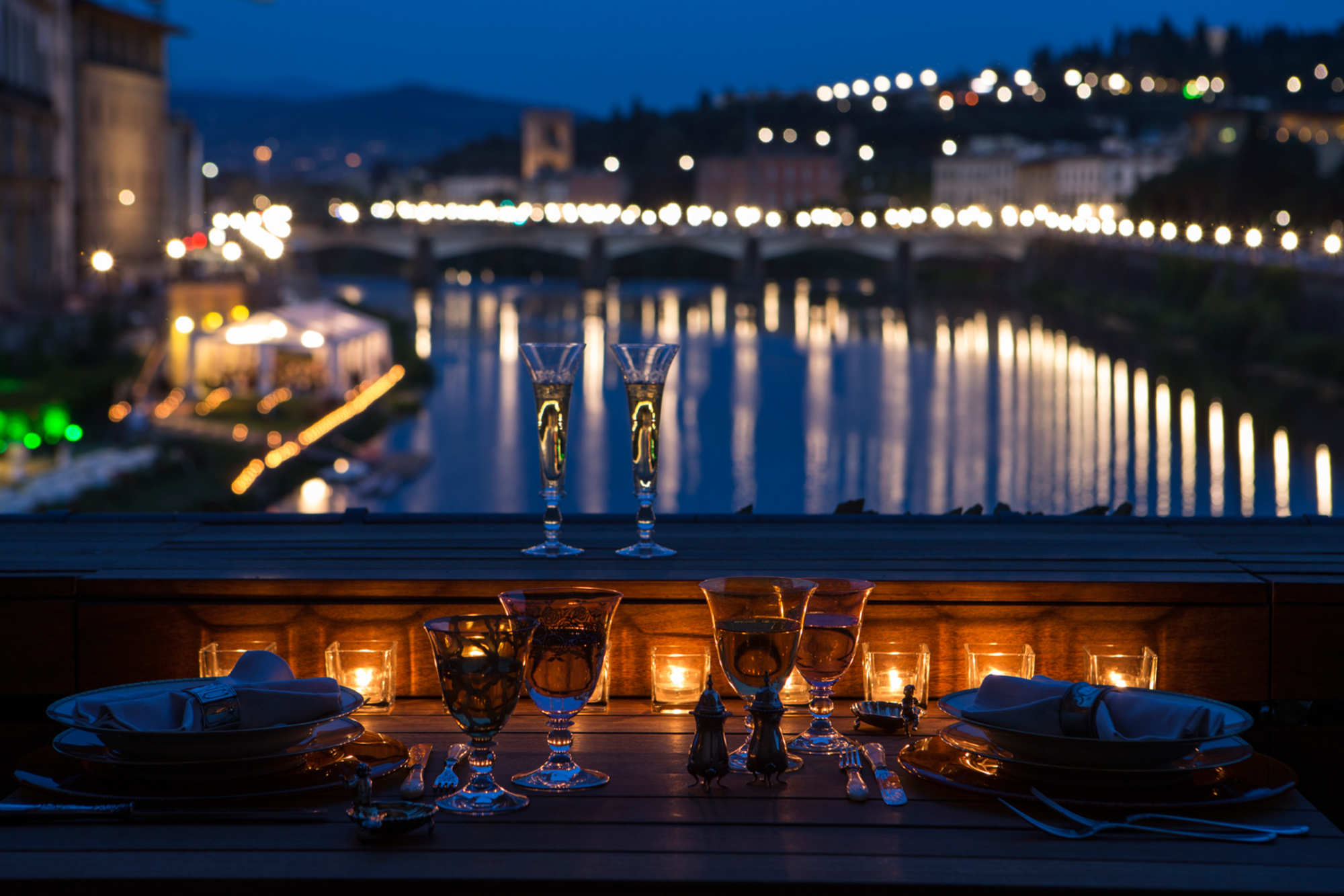 A romantic dinner for a special celebration in the heart of Florence