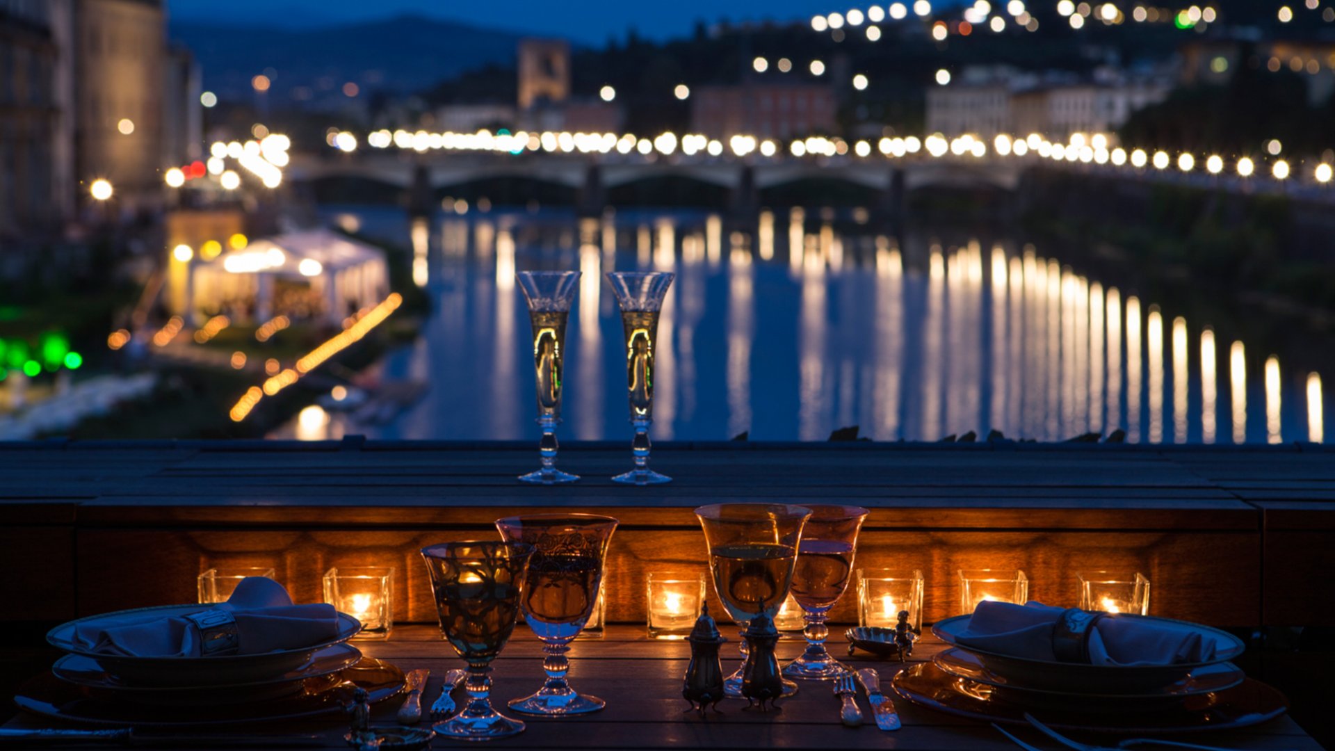 A romantic dinner for a special celebration in the heart of Florence
