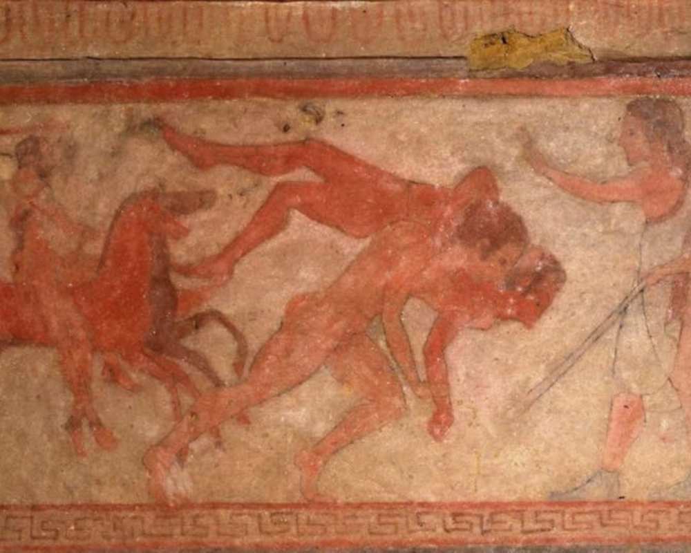 Gemälde der Tomba della Scimmia