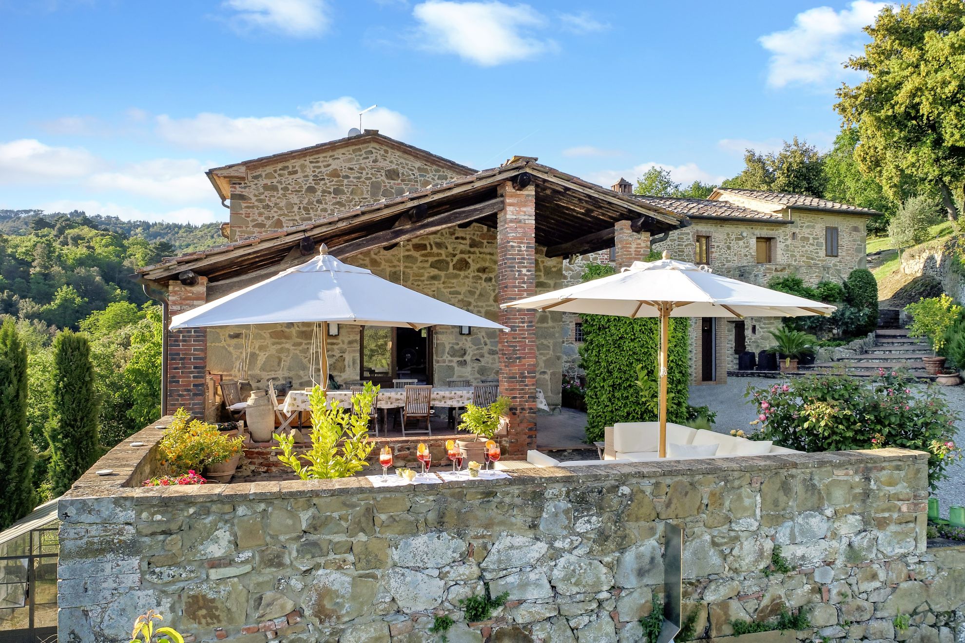 Chiusarella, the main outside terrace