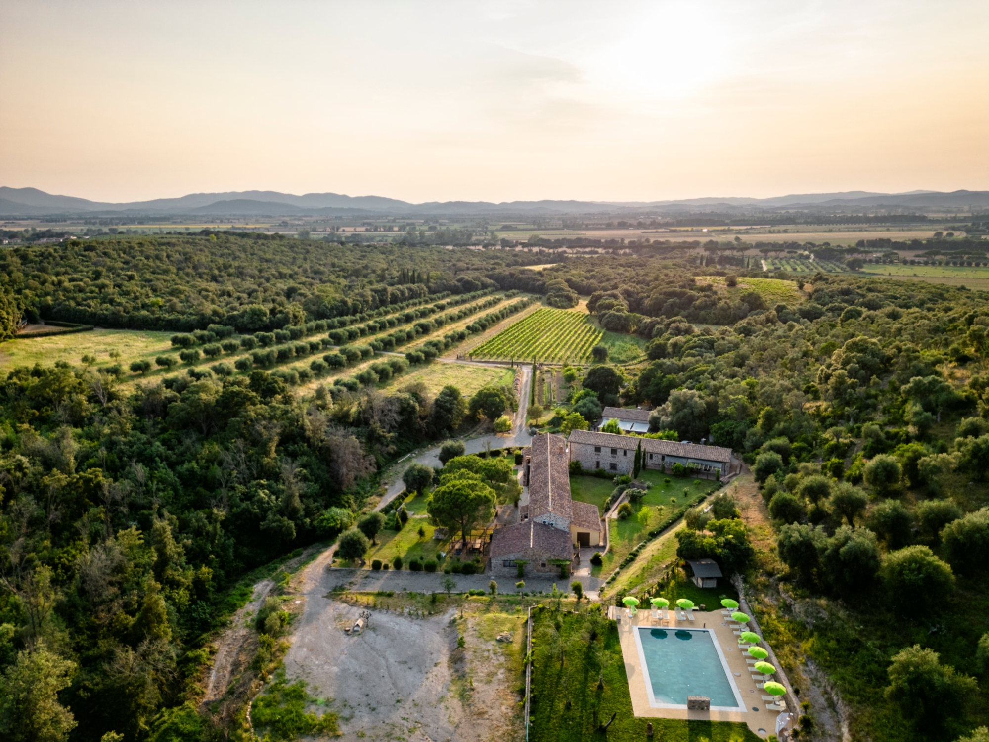 Vista dall'altro della Tenuta Di Maro