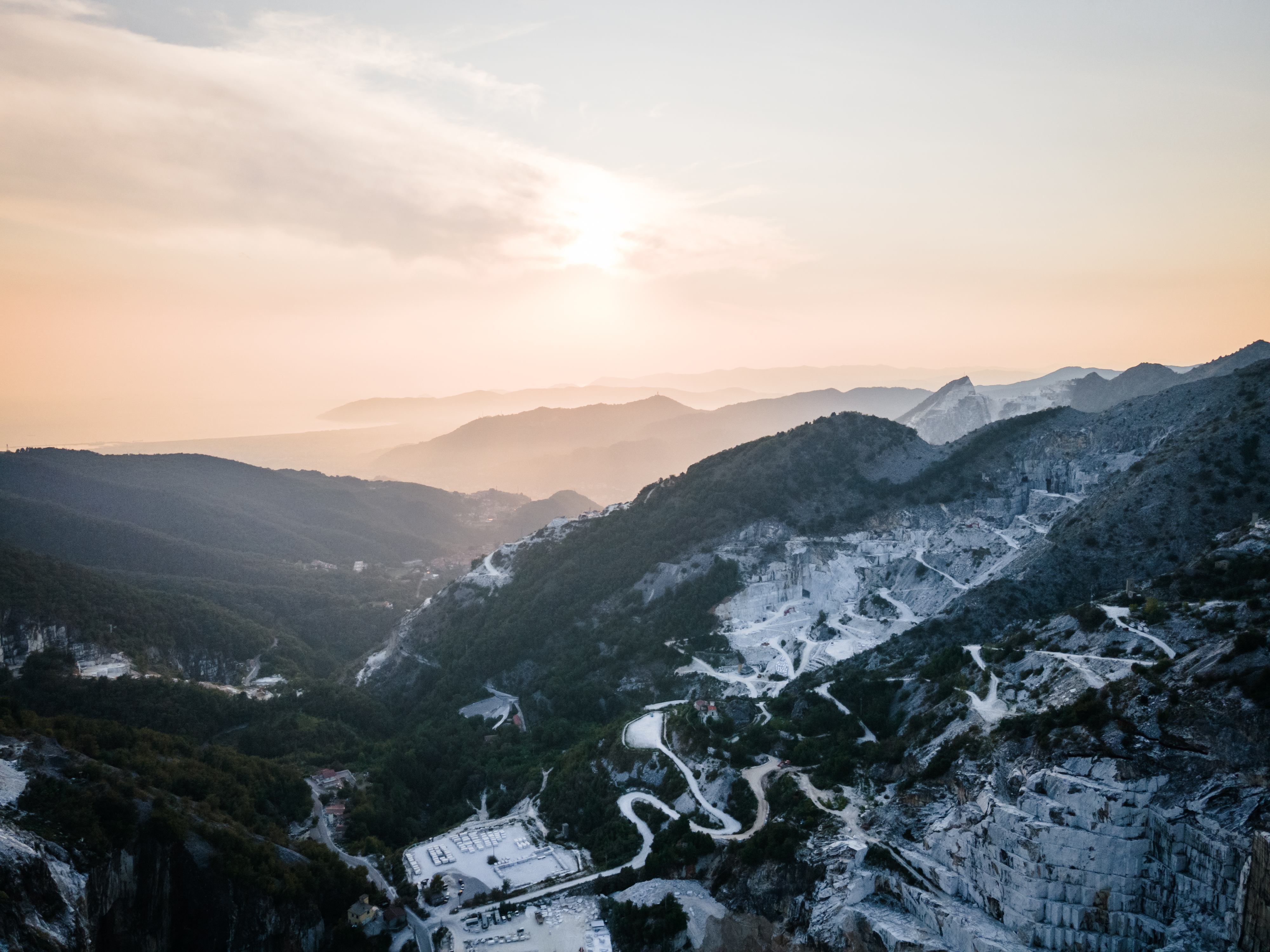 Panorama dalle cave di marmo - Carrara