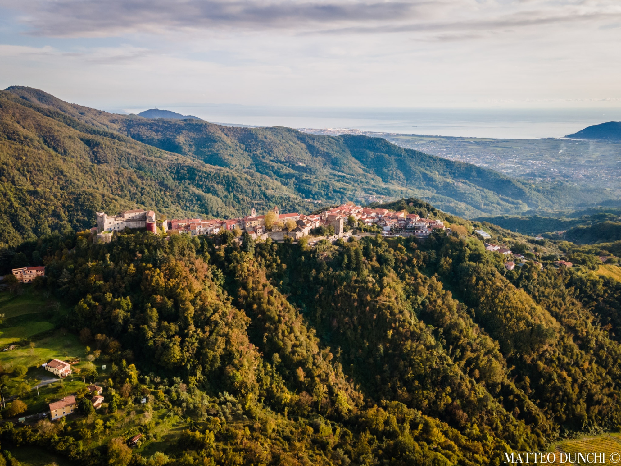 Top view of the Borgo di Fosdinovo