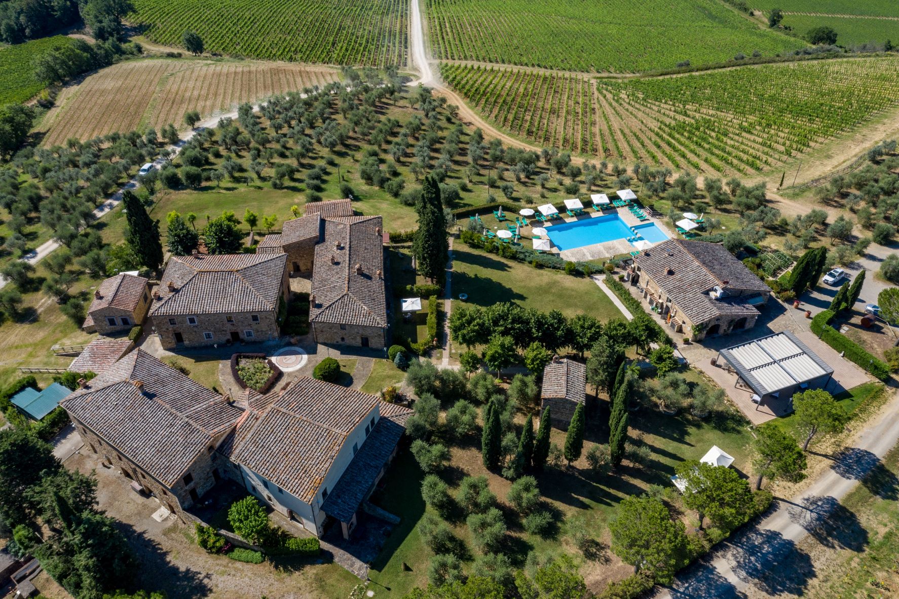 Vista dall'alto di del Relais Riserva di Fivizzano