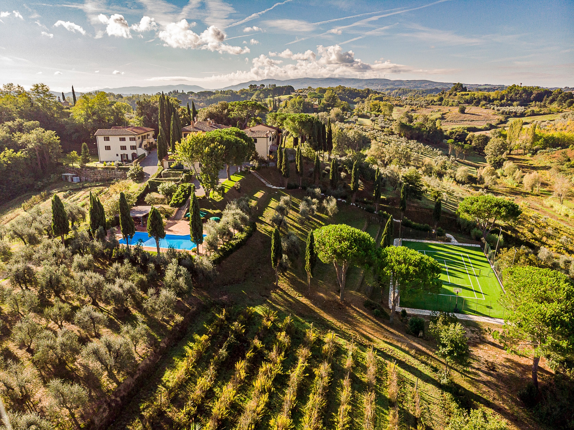 Hills sourrounding Villa Delia Hotel in Tuscany