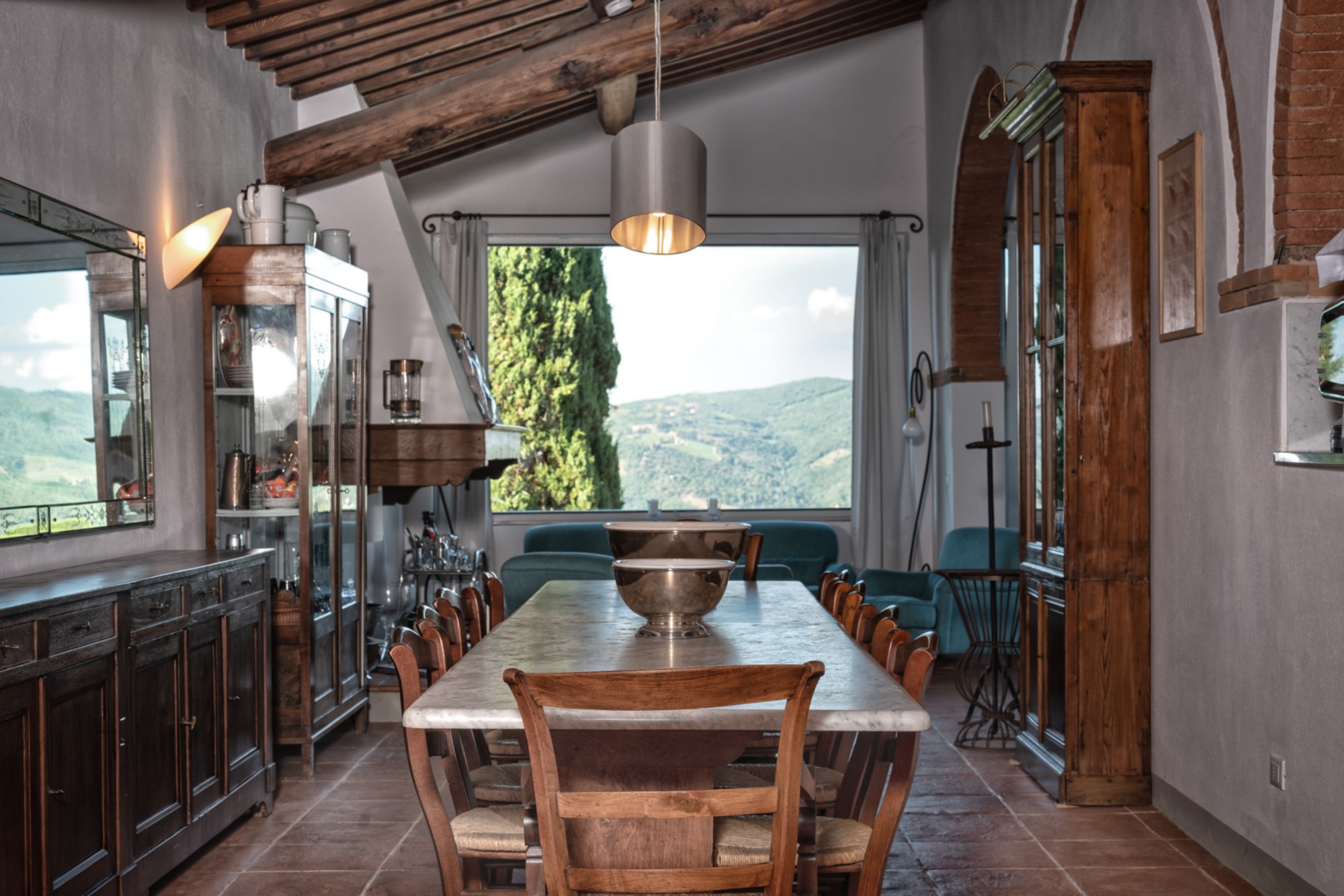 Living room at Villa la Petraia in Panzano in Chianti