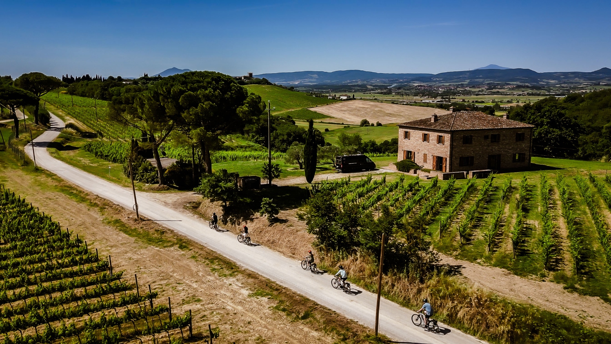 Passeggiata in e-bike nella campagna della Valdichiana Aretina