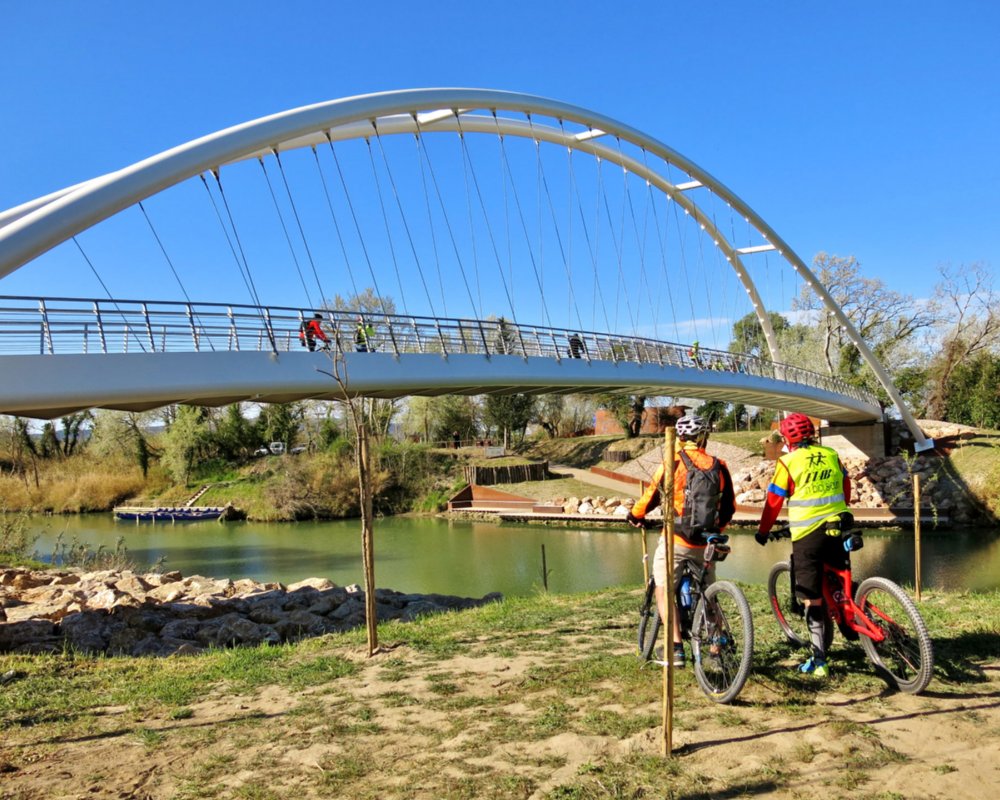 ponte ciclopedonale fiume Ombrone