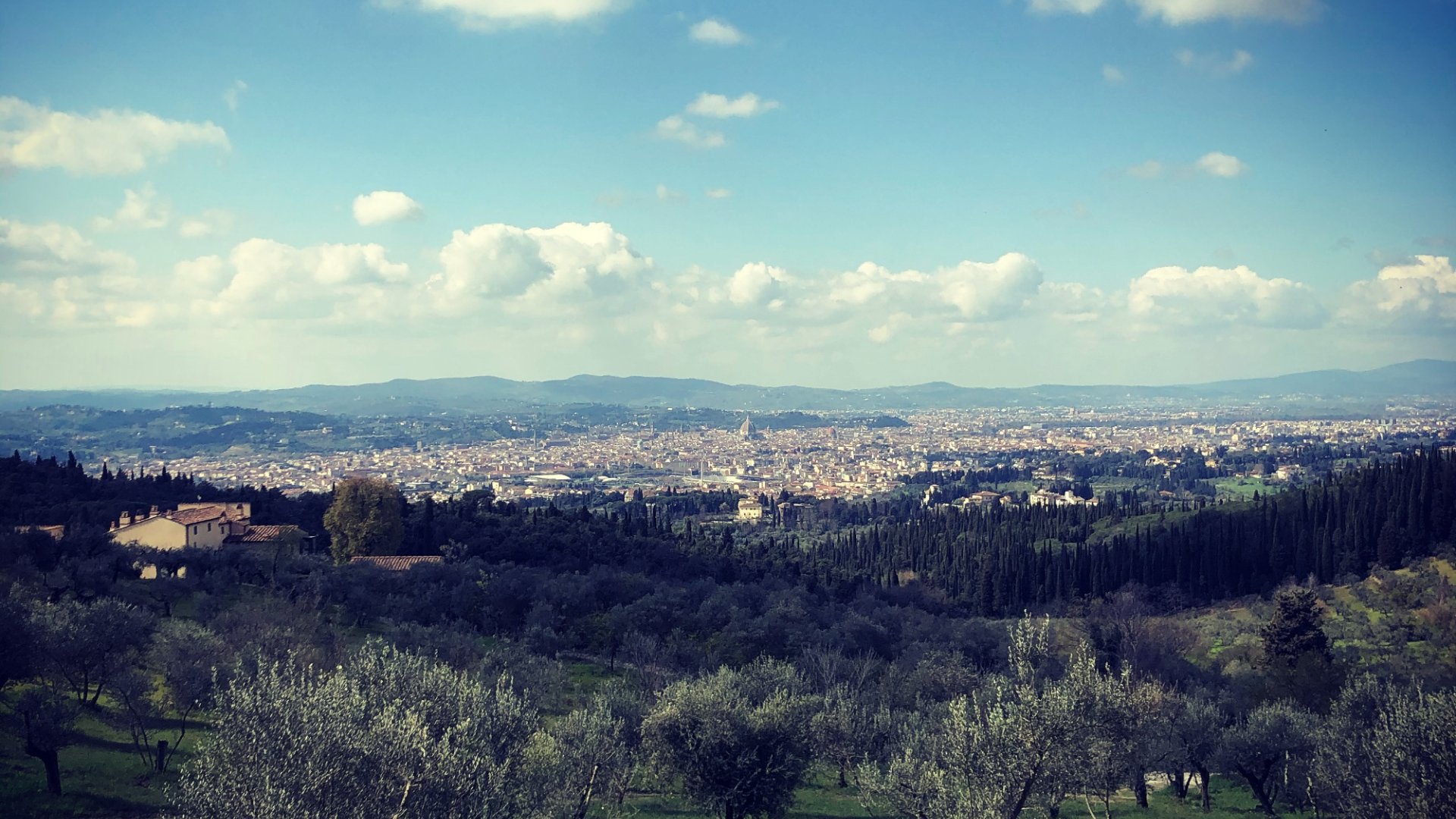 Florenz vom Wanderweg aus gesehen