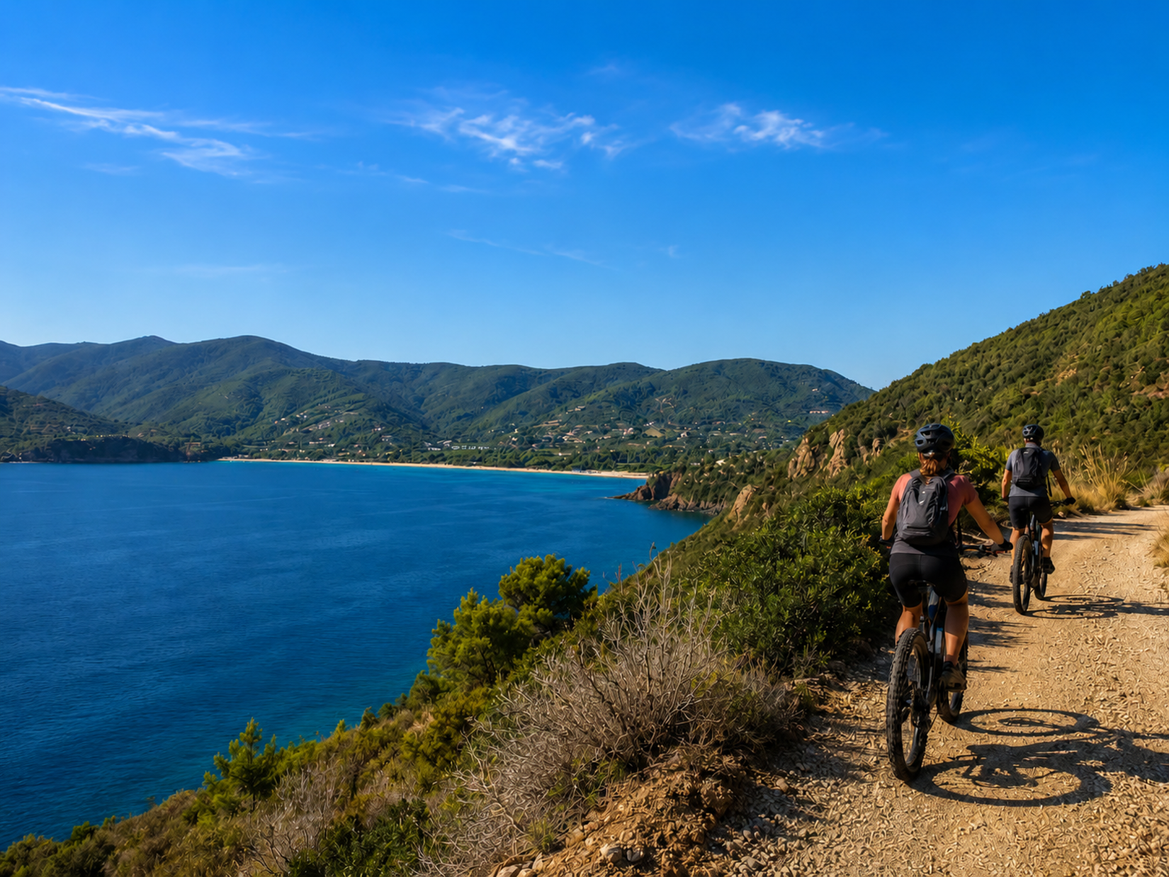 Virtual guided e-bike tour from Portoferraio to Capo Stella